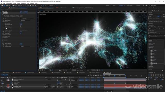 After Effects - Логотип из частиц (Trapcode Form + Particular) смотреть онлайн