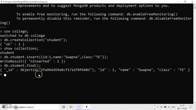 Insertion in MongoDB Database смотреть онлайн