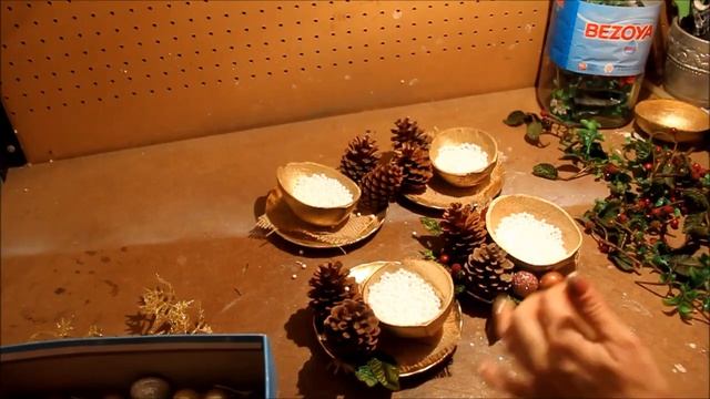 Мини подсвечники. Подсвечник из скорлупы кокоса. смотреть онлайн