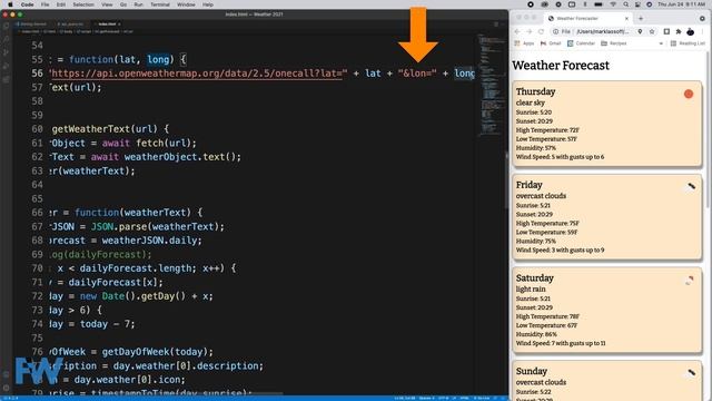 Javascript Api App | Weather Forecast App For Beginners смотреть онлайн