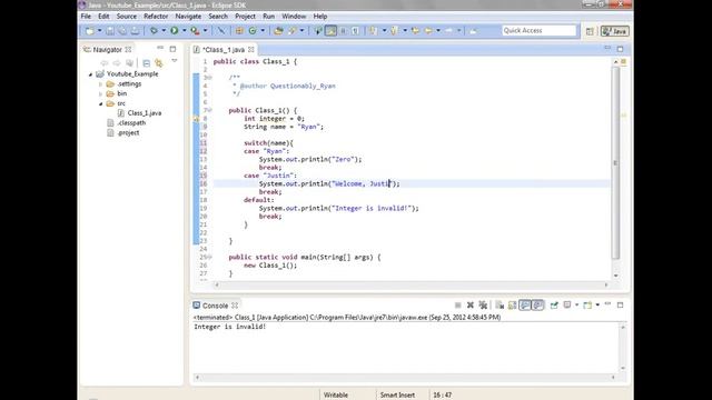 Java Novice Tutorial - Ep. 2 - Switch/Case Statements & Input смотреть онлайн