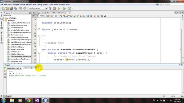 How to Remove all elements from TreeSet in Java Netbeans смотреть онлайн