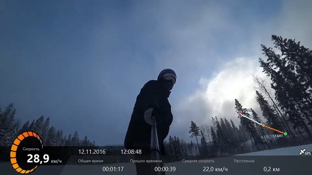 12.11.16 ГЛК "Гора белая" учебная трасса 2С смотреть онлайн