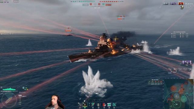 ЛИНКОР ГЕРМАНИИ BRANDENBURG-СТАЛ ЛИ ЗАМЕНОЙ TIRPITZ? ВЫЯСНЯЕМ! WORLD OF WARSHIPS смотреть онлайн