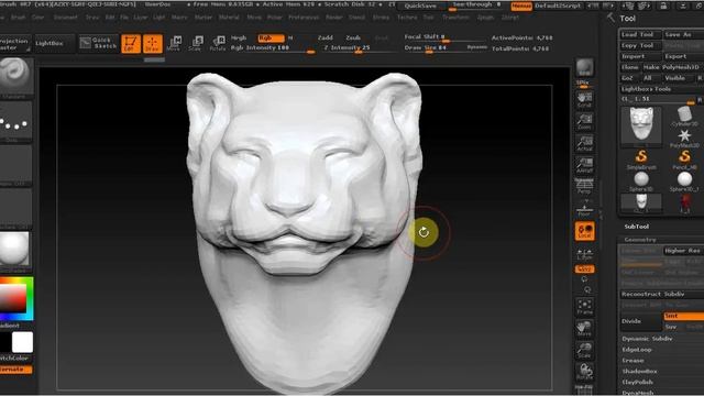 ZBrush этапы моделирования смотреть онлайн