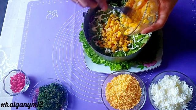 Салат на новый год.Жаңа жылдық мерекелік салат. Казакша рецепт. Новый гол 2022 смотреть онлайн