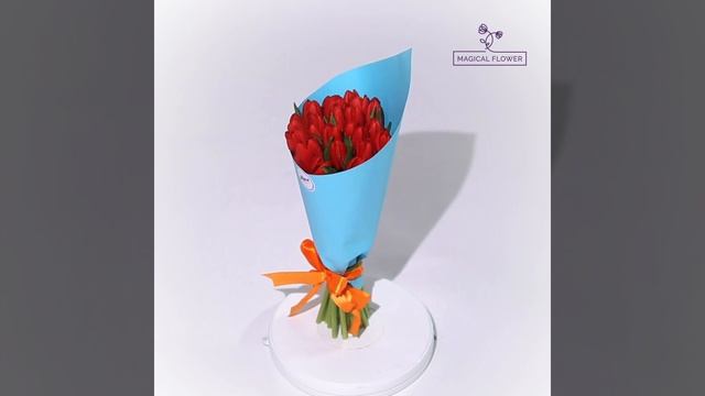 Букет из 21 оранжевого тюльпана смотреть онлайн