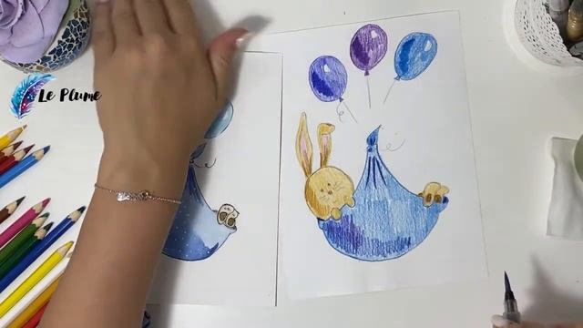 Рисуем зайца с воздушными шариками смотреть онлайн