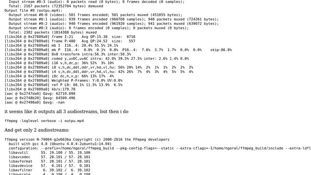 Ffmpeg lose streams while using -map 0 смотреть онлайн