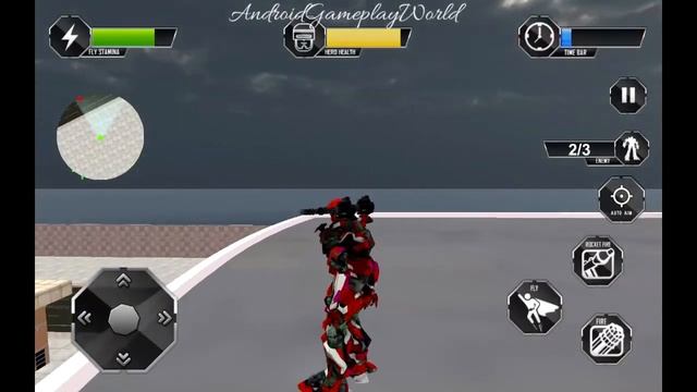 Future Flying Robot City Wars Android Gameplay смотреть онлайн