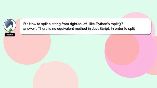 R : How to split a string from right-to-left, like Python's rsplit()? смотреть онлайн