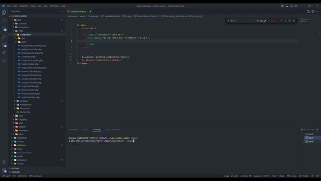 Laravel Artisan Command - Make a resourceful controller смотреть онлайн