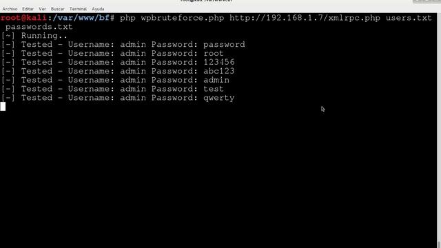 Ataque de fuerza bruta a WordPress mediante XMLRPC смотреть онлайн