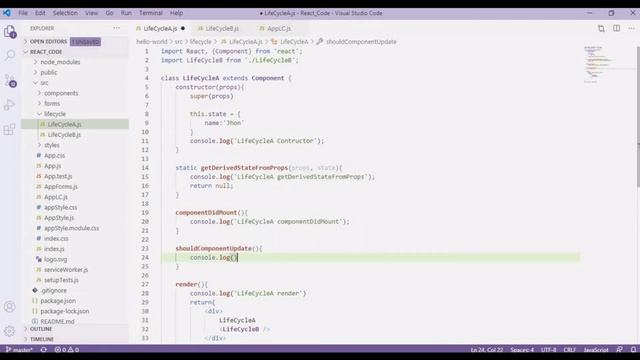 React Updating Life Cycle Method смотреть онлайн