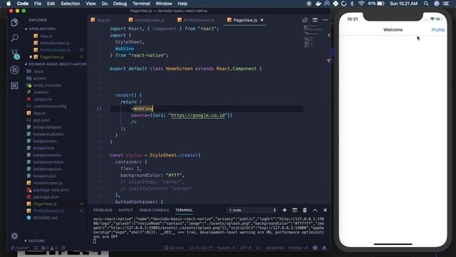 React Native Basic Web View смотреть онлайн