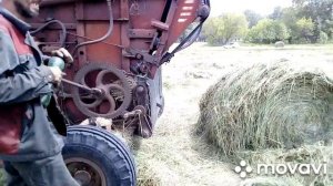 Сено в рулонах. Как получается рулон. Борьба с рулонником)))