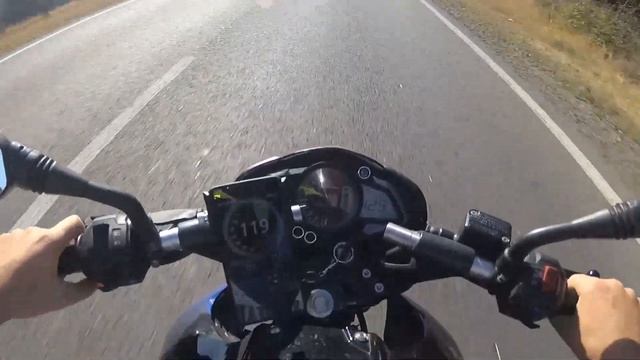 Bajaj Pulsar NS200 Максимальная скорость по gps. мини обзор смотреть онлайн