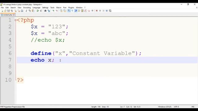 PHP Constant Variable | Declare Constant Variable | Create Constant in PHP смотреть онлайн