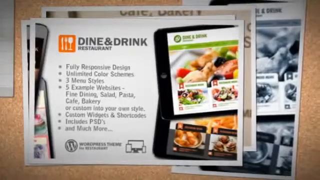 Dine & Drink Restaurant Responsive Wordpress Theme Download смотреть онлайн