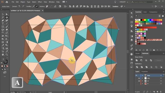Live Paint Tool - Adding Color to a Polygon Mesh - Adobe Illustrator смотреть онлайн