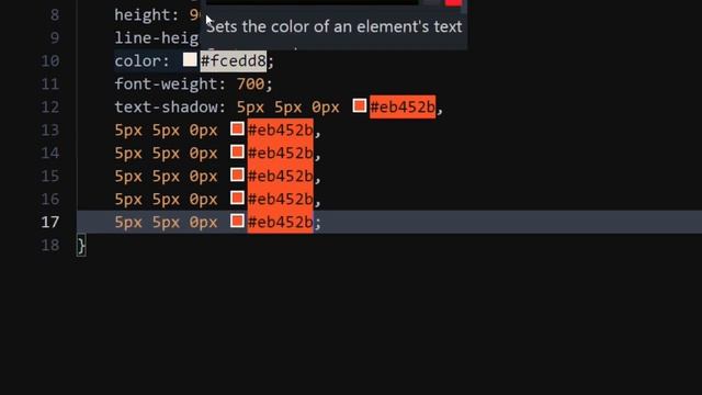 Multi-layered Text Shadow Effect | CSS Tutorial смотреть онлайн