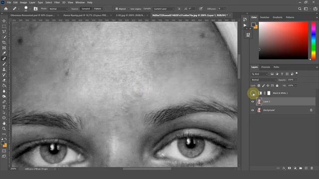 ЧИСТАЯ КОЖА Как убрать прыщи и пятна в Фотошопе смотреть онлайн