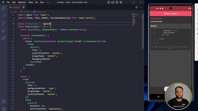 How to use Modal in react native in different ways in 2023! || Full Screen, Center, Small Modal смотреть онлайн