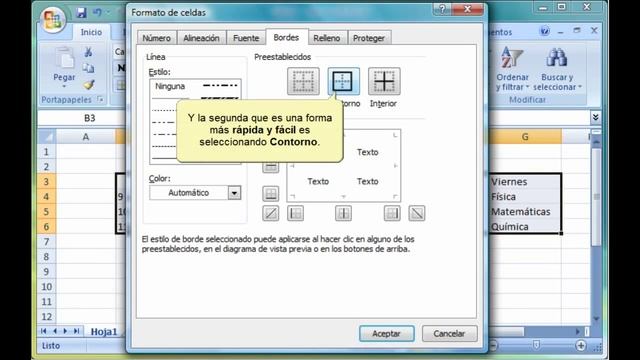 Excel 2007. 6.3.1. Bordes. смотреть онлайн