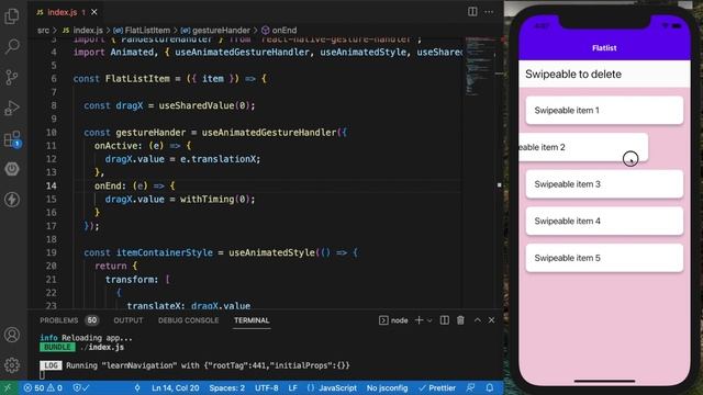 Flatlist Swipe to Delete using React Native Reanimated. React Native Tamil PART 5 смотреть онлайн