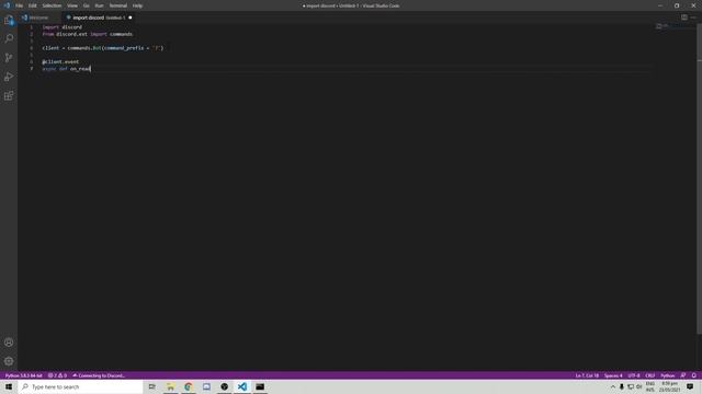 Python: Discord Bot Tutorial (Part One) | Discord.py 2021 смотреть онлайн