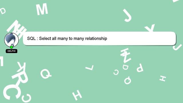 SQL : Select all many to many relationship смотреть онлайн