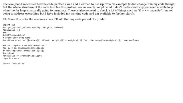 Knapsack greedy algorithm in Python (2 Solutions!!) смотреть онлайн