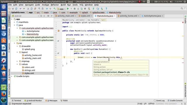 Android Studio Tutorial - Create Splash Screen Application Demo смотреть онлайн