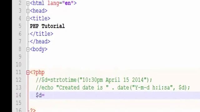 PHP Date And Time смотреть онлайн