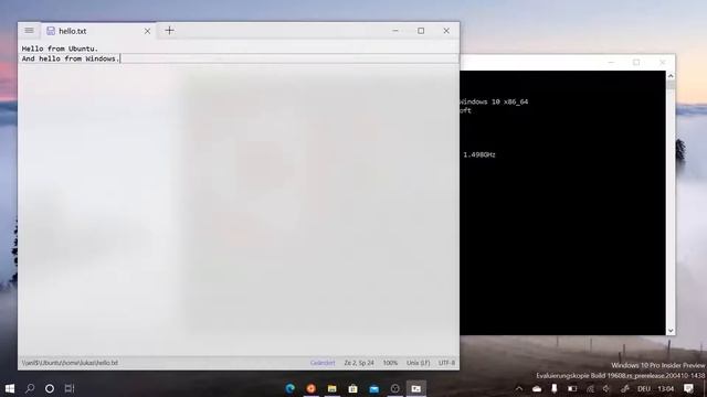 WSL 2 Test: Access files from Linux in Windows смотреть онлайн