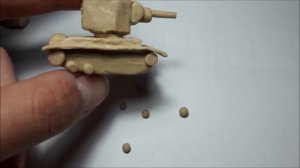 Как слепить танк КВ-2 из пластилина.