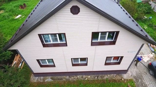 Сайдинг Дёке корабельный брус на фасаде - до и после. смотреть онлайн
