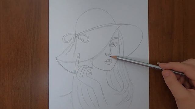 Как нарисовать девушку в шляпе / Рисунок карандашом / How to draw a girl in a hat / Pencil sketch смотреть онлайн