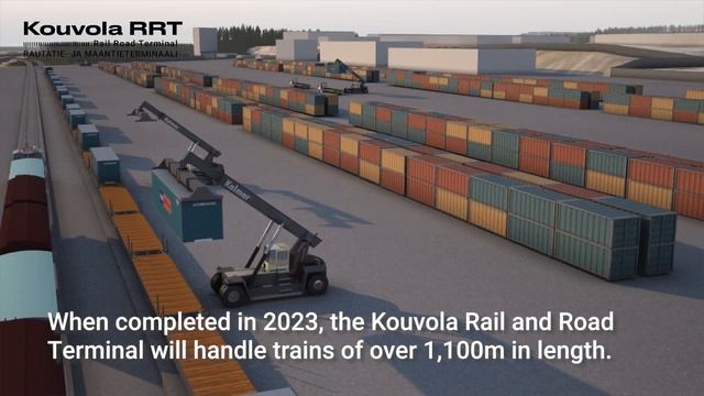 Kouvola Rail and Road intermodal terminal in October 2021 смотреть онлайн