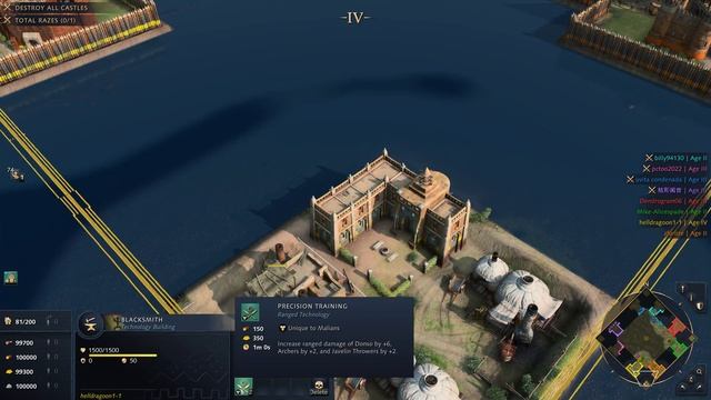 Age Of Empires 4 - 4v4 CBA MASSIVE RANDOM RANGED UNITS BATTLE | Multiplayer Gameplay