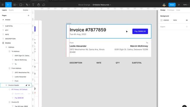 Figma : UI Design : Invoice смотреть онлайн