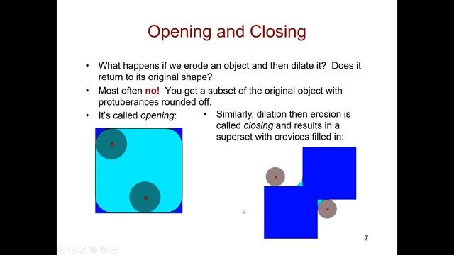 Lecture5 MorphologyTopology Part1 ErodeDilate2D смотреть онлайн