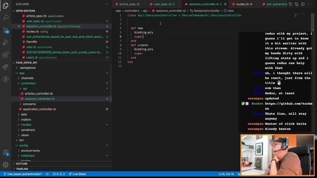 RUBY ON RAILS API - User authentication and authorization смотреть онлайн