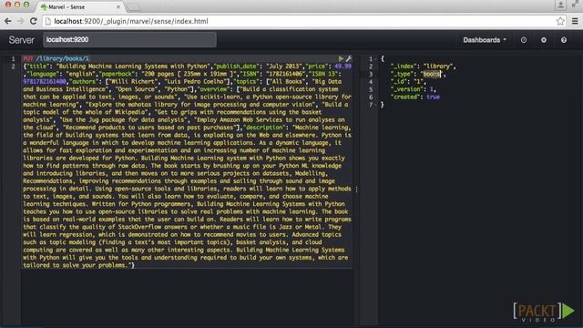 Building a Search Server with Elasticsearch Tutorial: Ingesting the Initial Document | packtpub.com смотреть онлайн