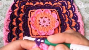 Как связать красивым узором сидушку ,чехол на подушку крючком из Кавказской пряжи.