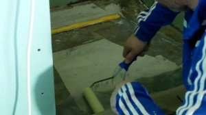 Профессиональная гидроизоляция душевой из гипсокартона.