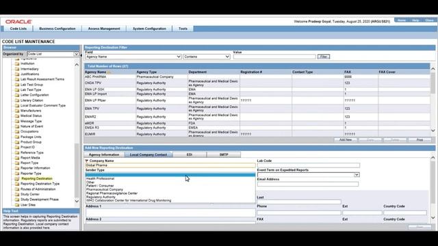 Oracle Argus Safety Reporting Destination Configuration using E2b R3 Profile смотреть онлайн