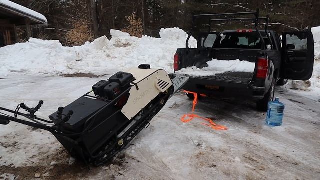 Snowdog Long Track B13 MER With Sliders In Deep Snow