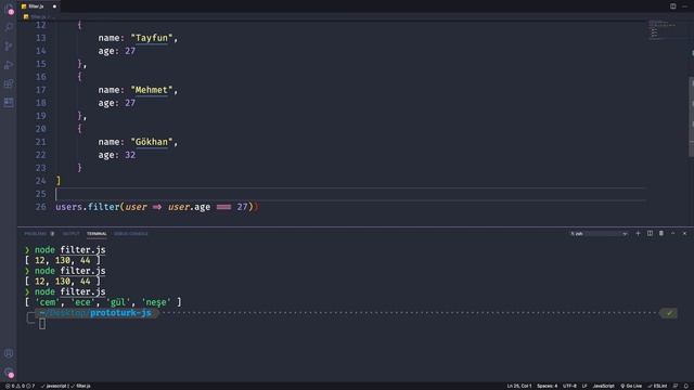 Javascript filter() Metodu смотреть онлайн
