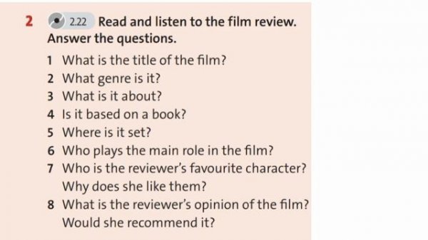 English Plus 7. Module 5. MY COUNTRY Entertainment and media. Ex 2 p. 72